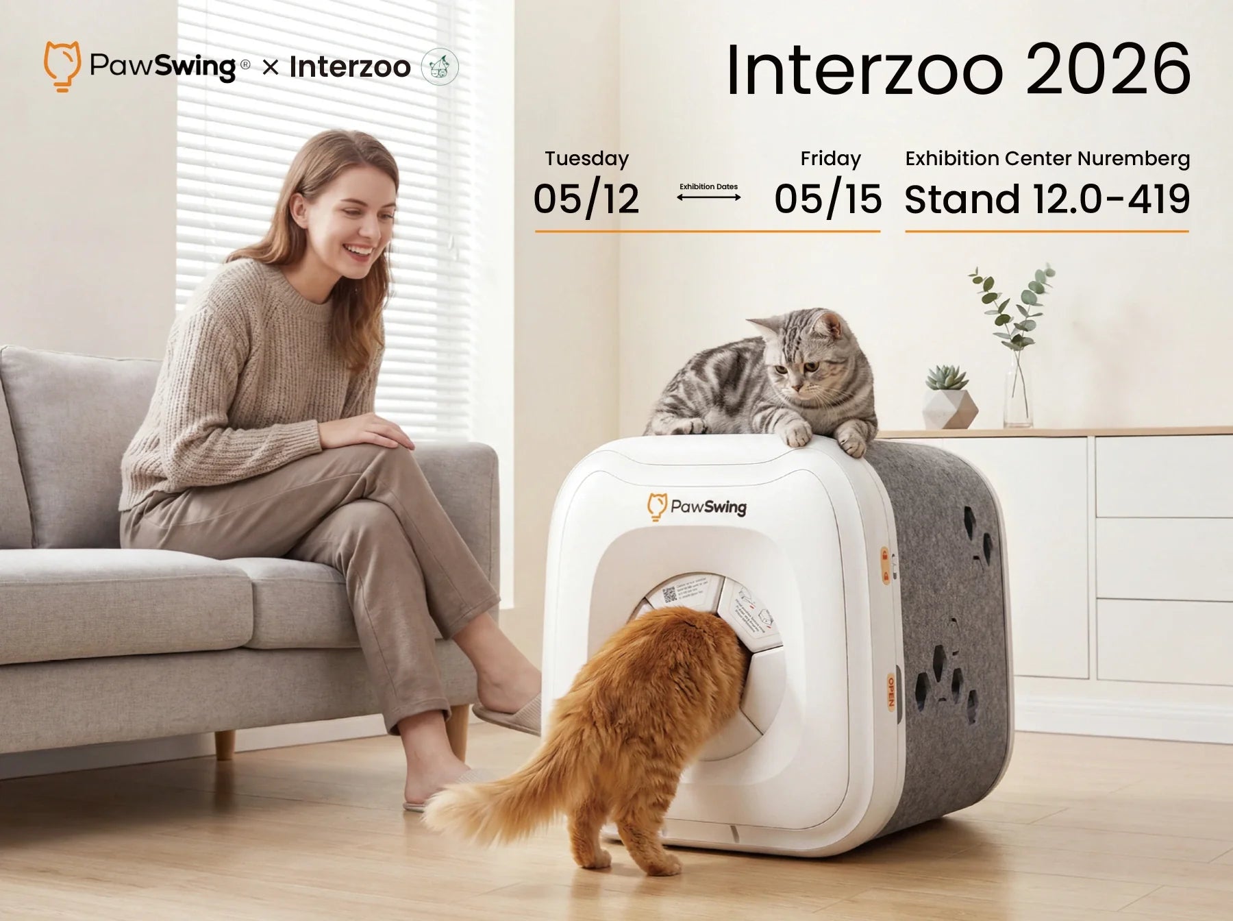 PawSwing to Showcase Auto Cat Groomer at Interzoo 2026, Ushering in the Next 30 Years of Grooming Innovation