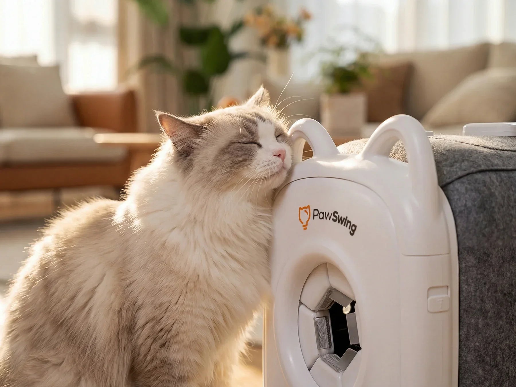 How to Help an Aloof Cat Use a Self-Grooming Cat House？