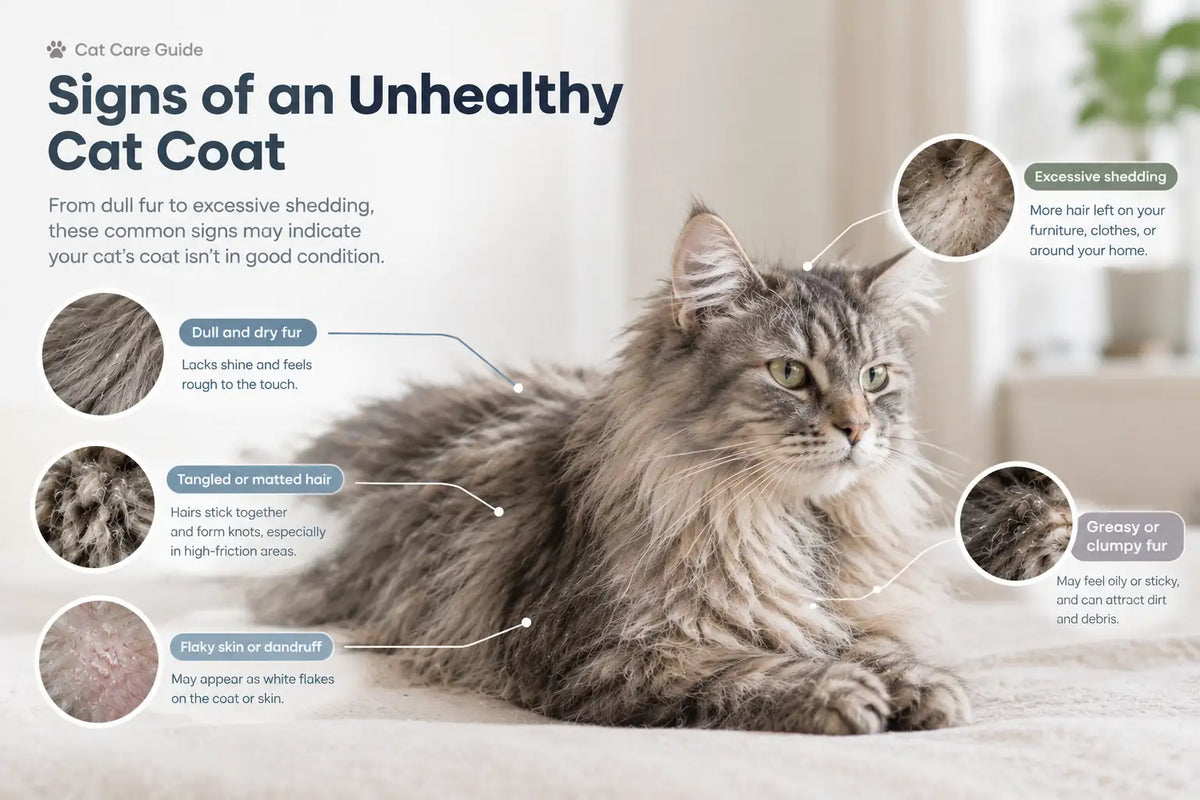 Unhealthy Cat Coat Signs Causes and Care