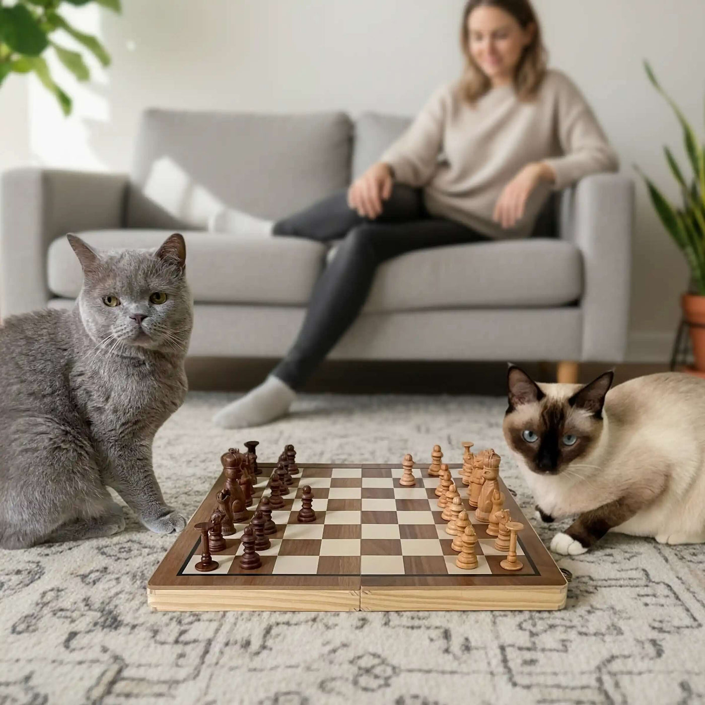 PawSwing® PawSwing Catstle Handmade Cat Chess Gift