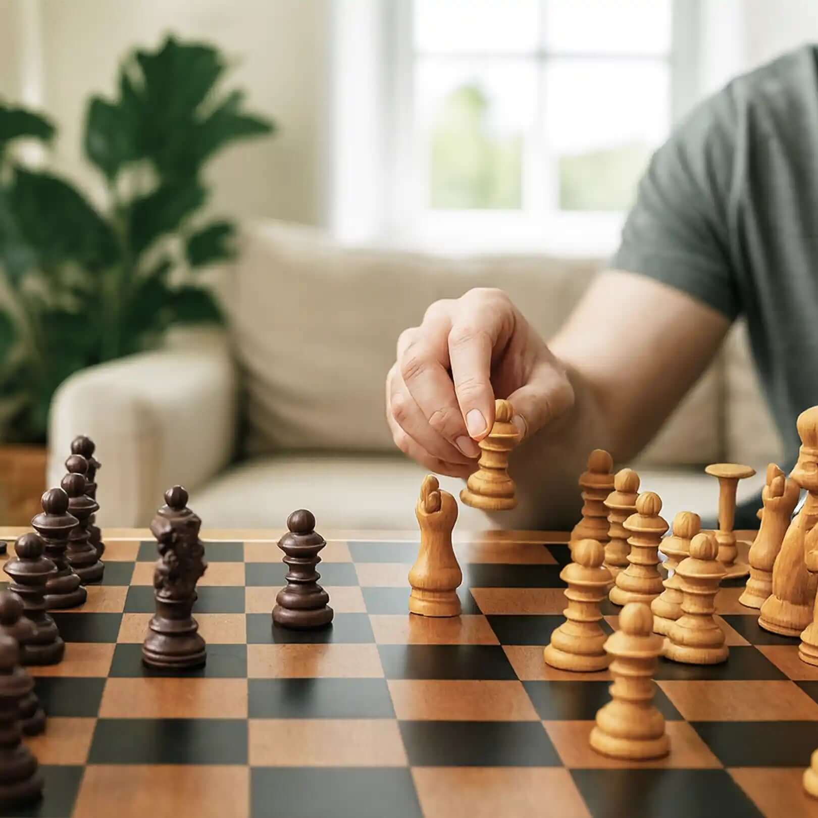 Catstle™ Hand-Carved Wooden Chess