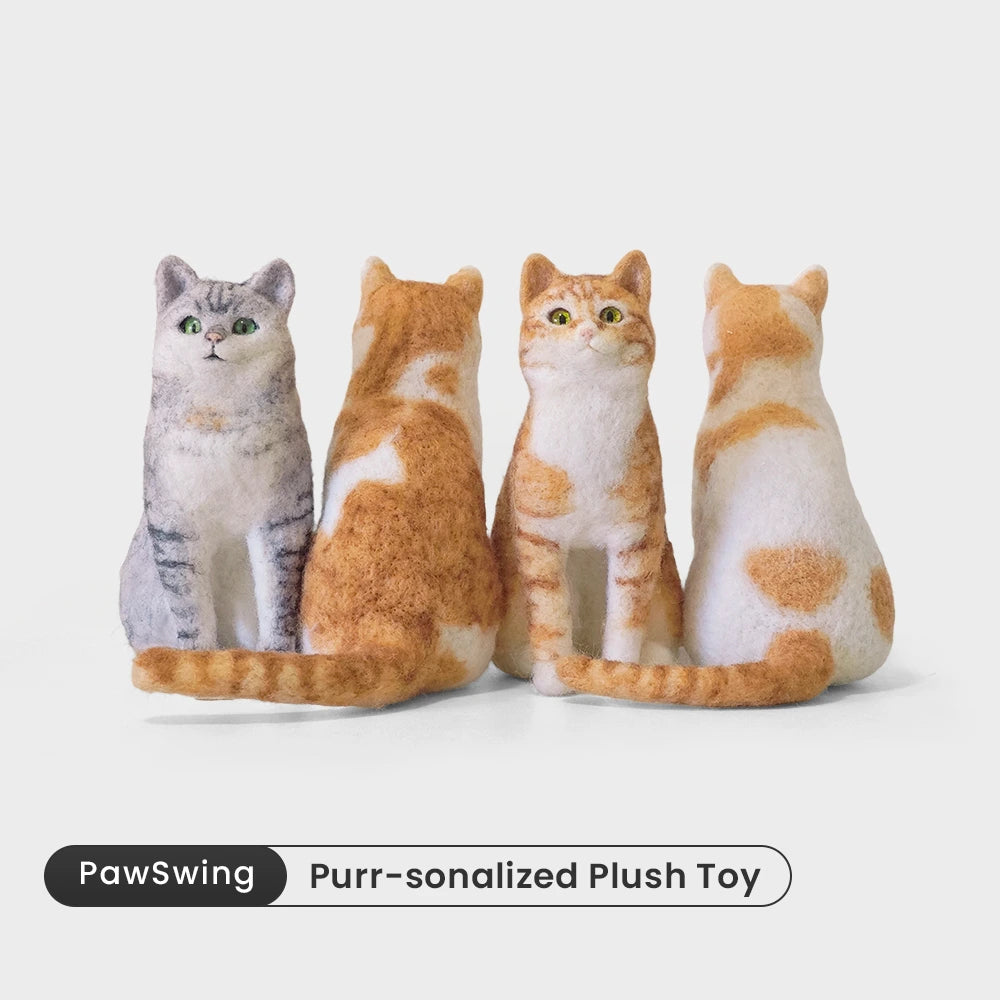 A realistic PawSwing® custom cat doll handcrafted to mirror a pet's unique markings and features