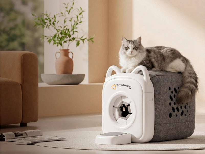 Sturdy large cat self grooming house for breeds up to 33lbs