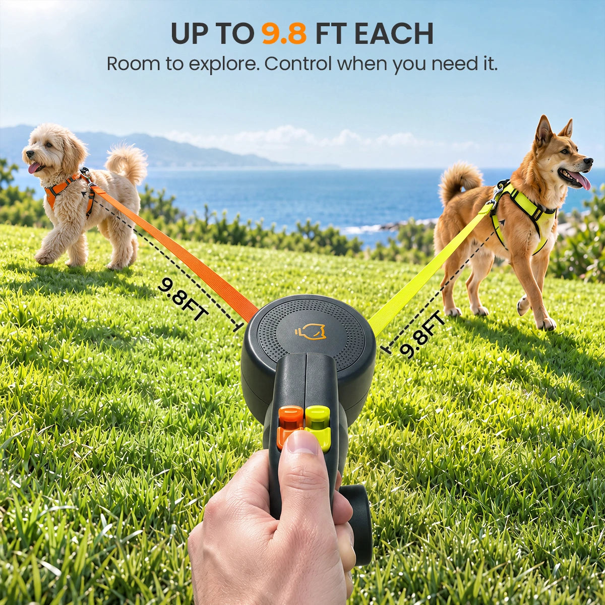 Pawswing Adjustable Dual-Ended Dog Leash