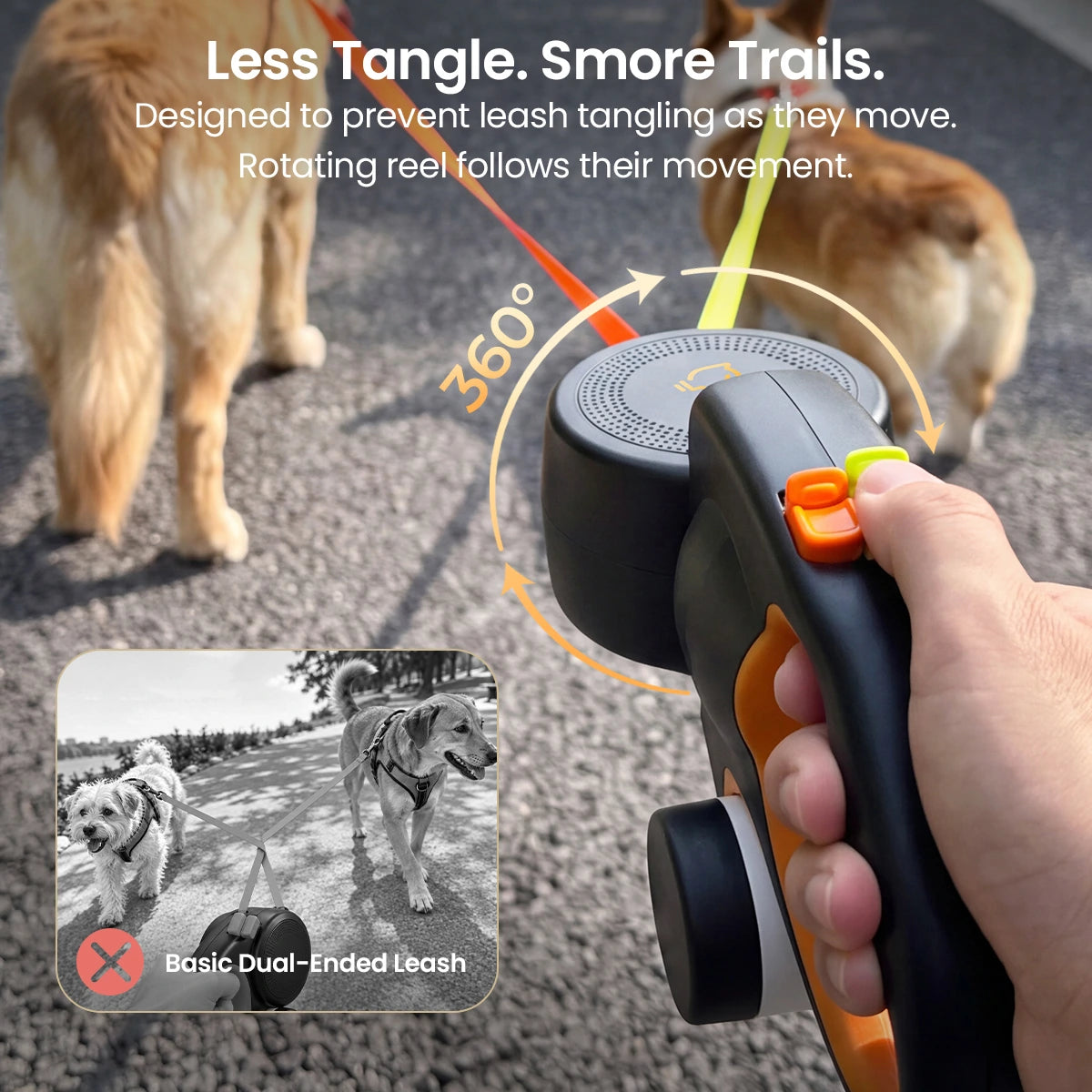 Pawswing Adjustable Dual-Ended Dog Leash