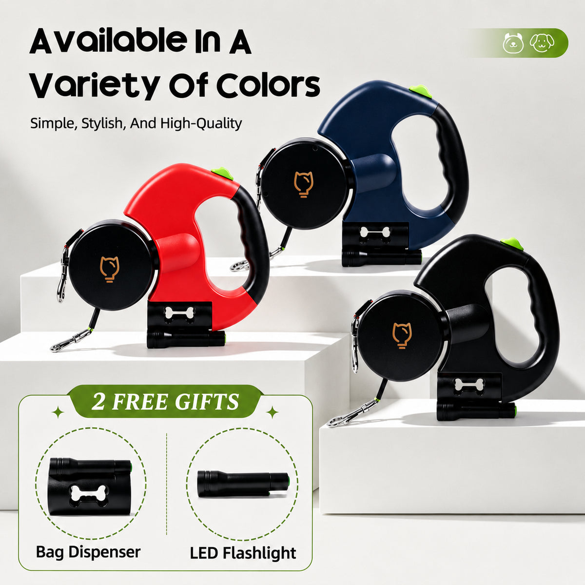 Pawswing Adjustable Dual-Ended Dog Leash
