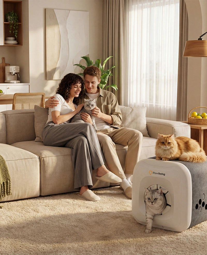 PawSwing® neo Plus large cat self grooming house best way to groom a cat